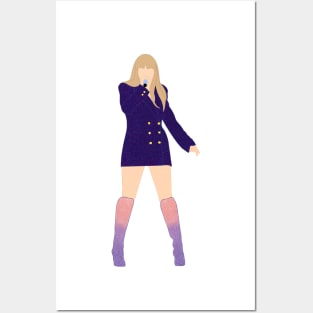 Eras Lover Blue/Purple Sequin Blazer Posters and Art